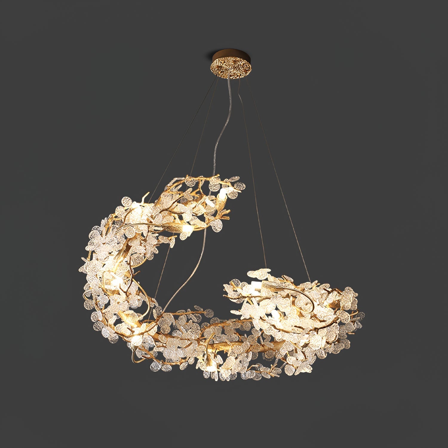 Flora Aurea Chandelier 23.6" 31" 39" 47"D