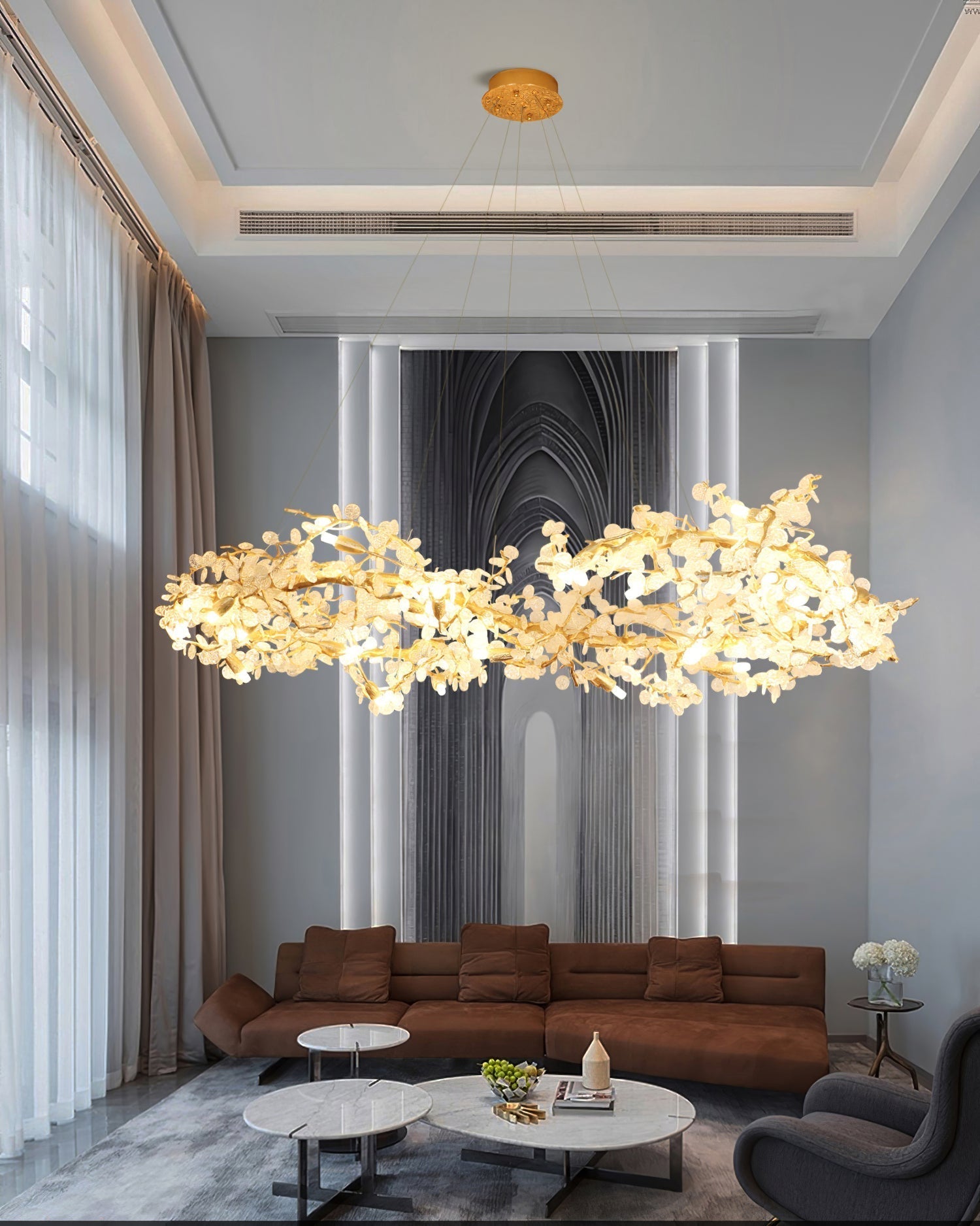 Flora Aurea Chandelier 23.6" 31" 39" 47"D