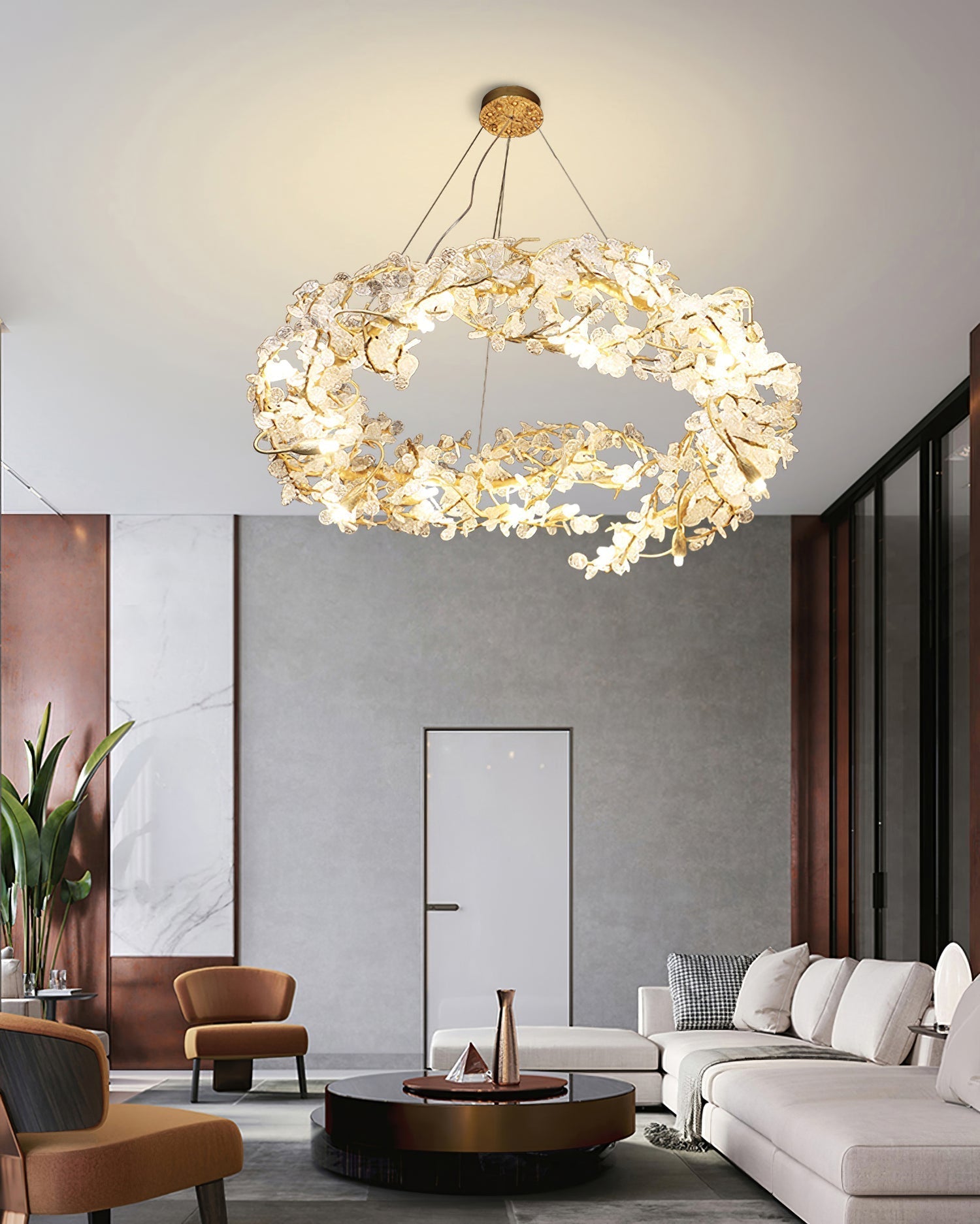 Flora Aurea Chandelier 23.6" 31" 39" 47"D