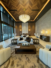 SIRENE CLEAR ROUND GLASS  CHANDELIER 41" 36''