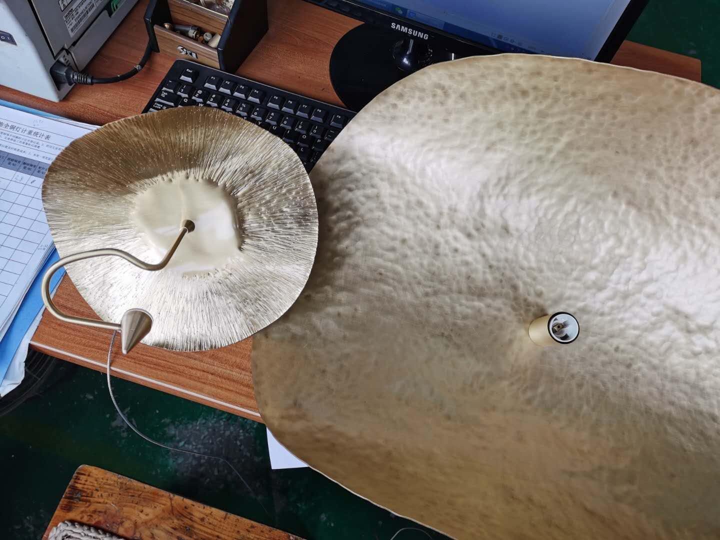 Naniv Brass Shade Hammered Pendant Light