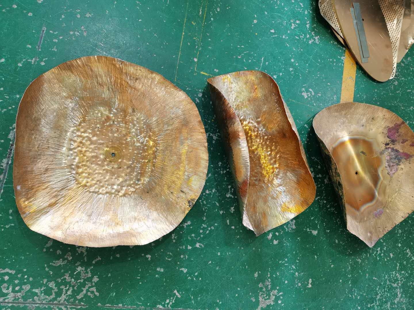 Naniv Brass Shade Hammered Pendant Light