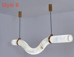 Simplicity Alabaster Linear Chandelier 51'' 55'' 60'' 61'' 65''W