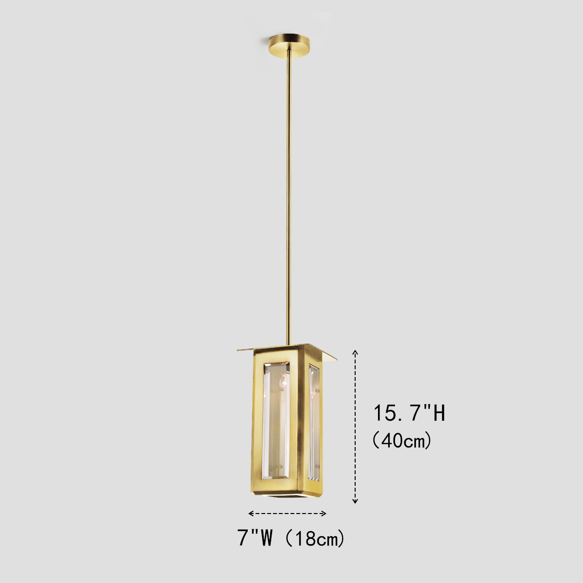 Baluster Rectangle Pendant Light