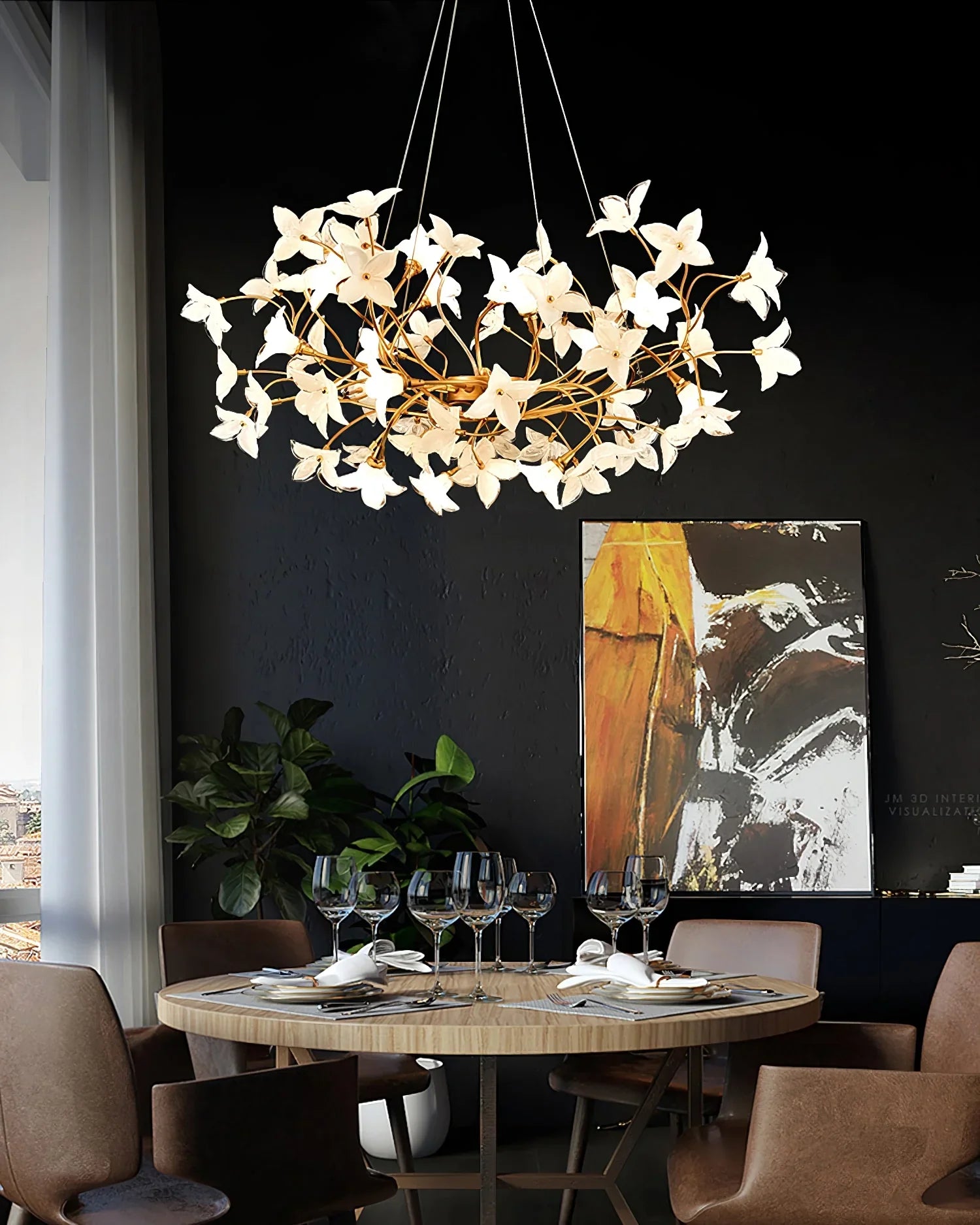 Flora Begonia Chandelier
