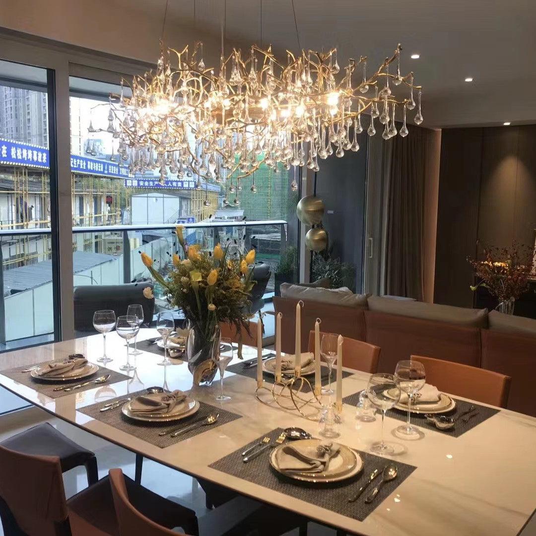 Simsia Tree Branch Bijou Crystal Drop Chandelier 41.3" 47" 59" 70.8" 78.7"L