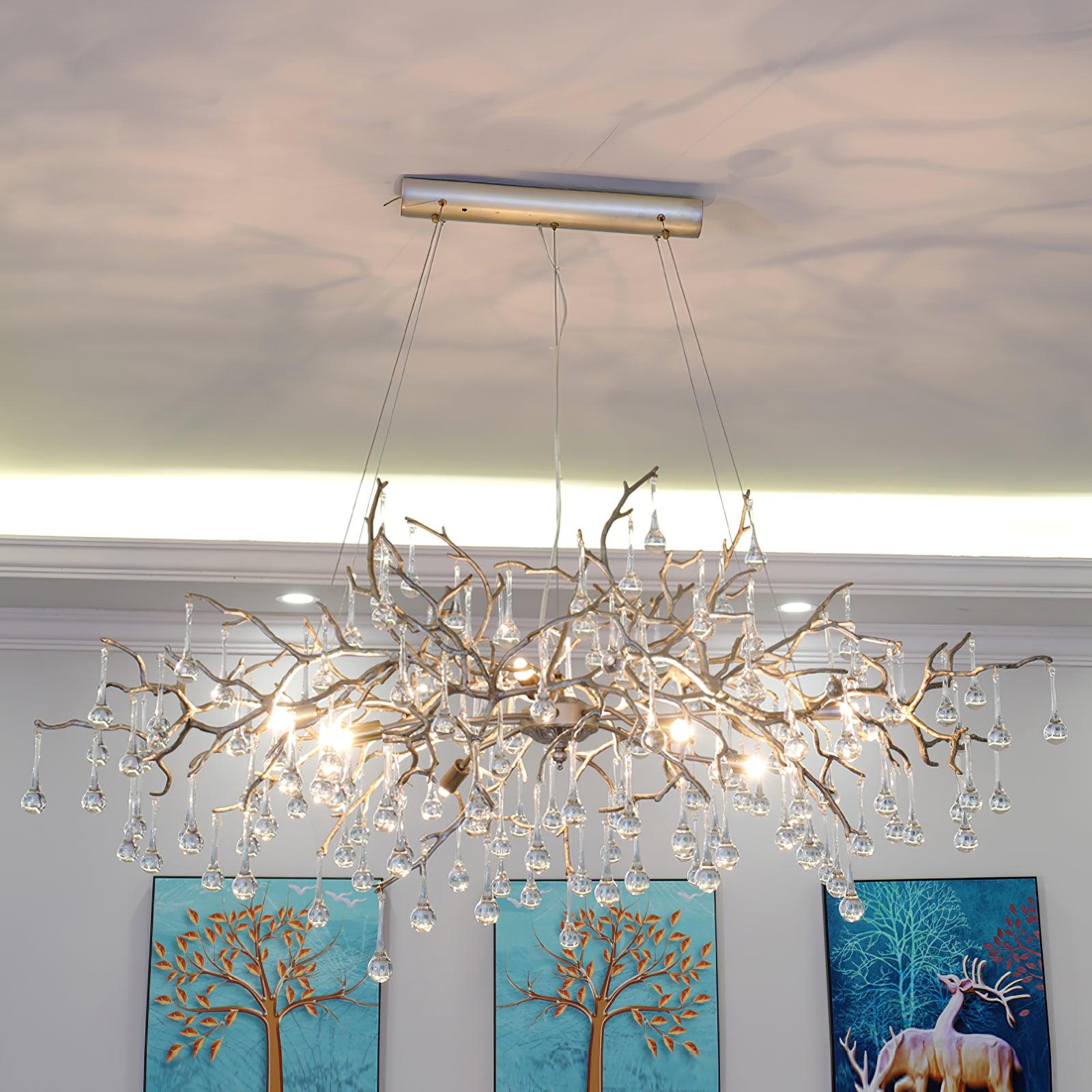Simsia Tree Branch Bijou Crystal Drop Chandelier 41.3" 47" 59" 70.8" 78.7"L