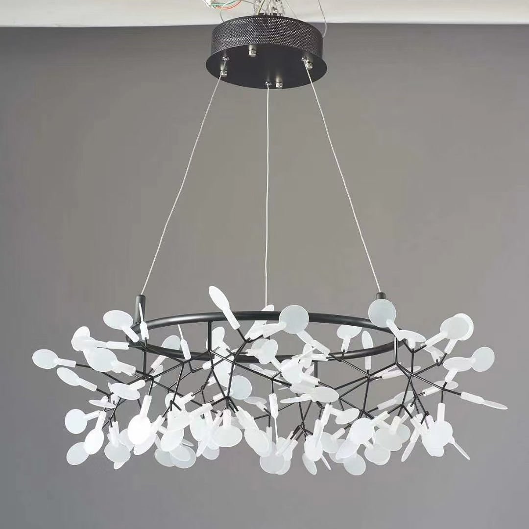 Black Big O Firefly LED Chandelier
