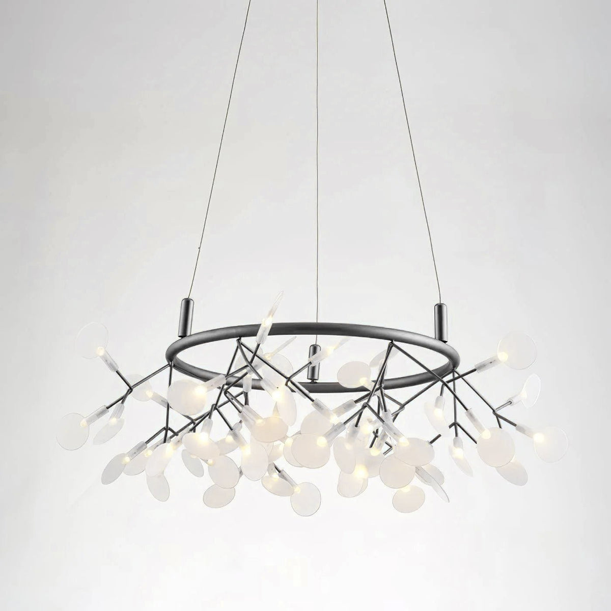 Black Big O Firefly LED Chandelier