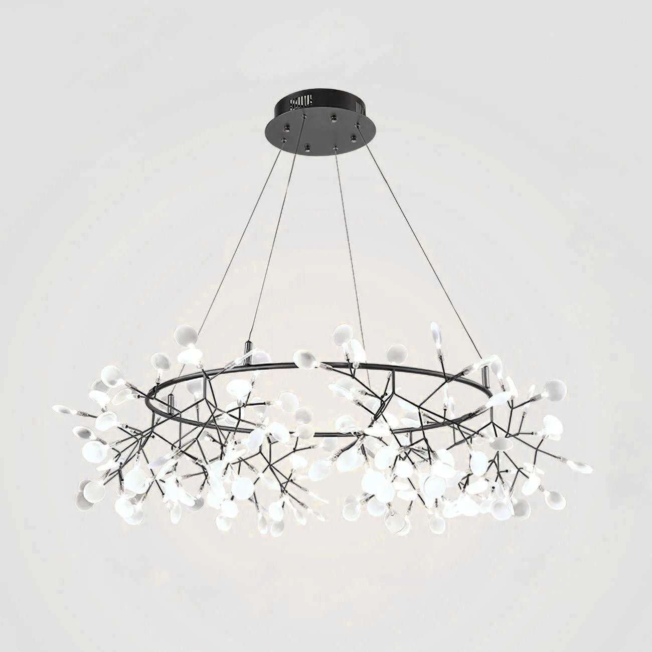 Black Big O Firefly LED Chandelier