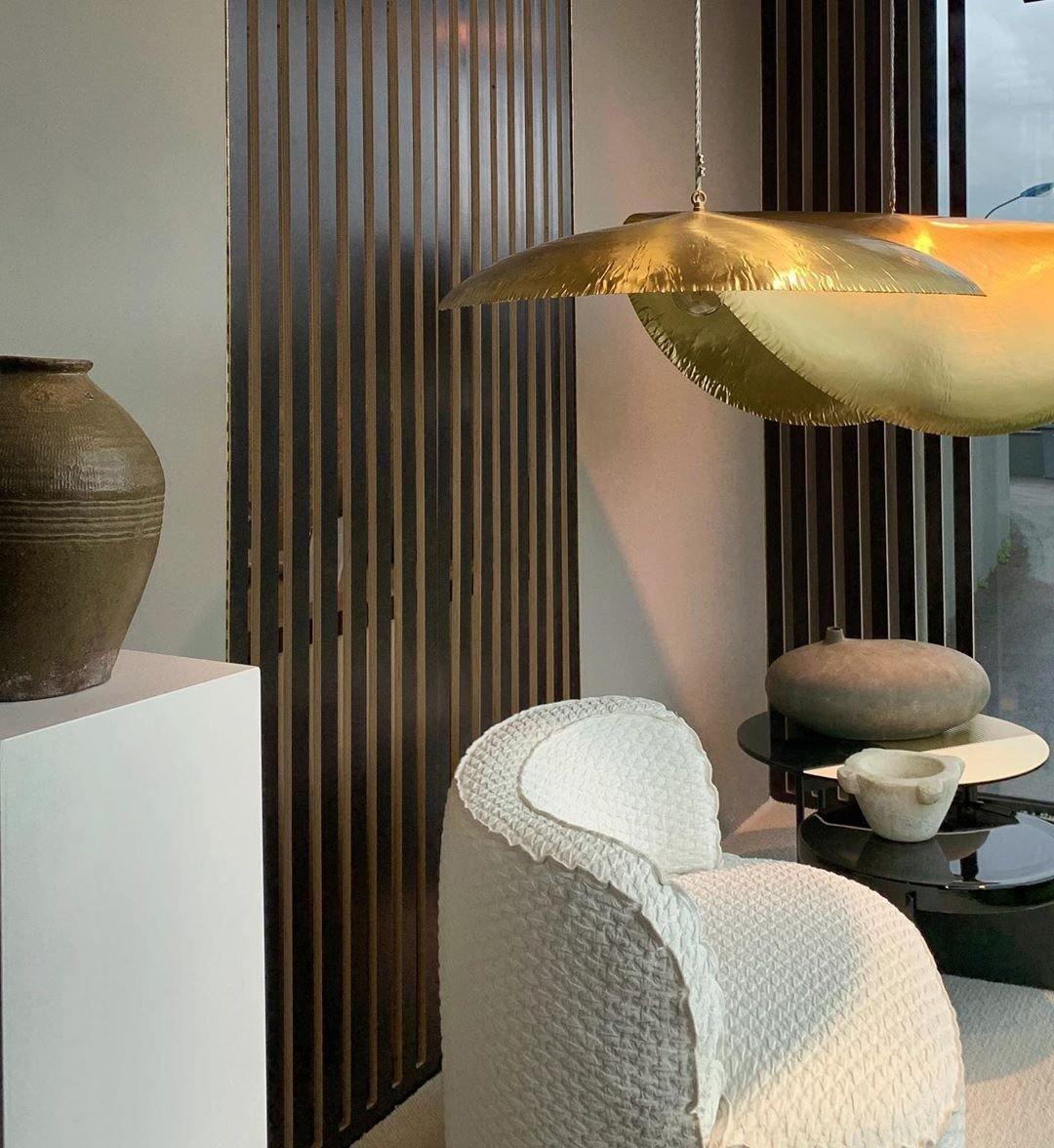 Naniv Brass Shade Hammered Pendant Light