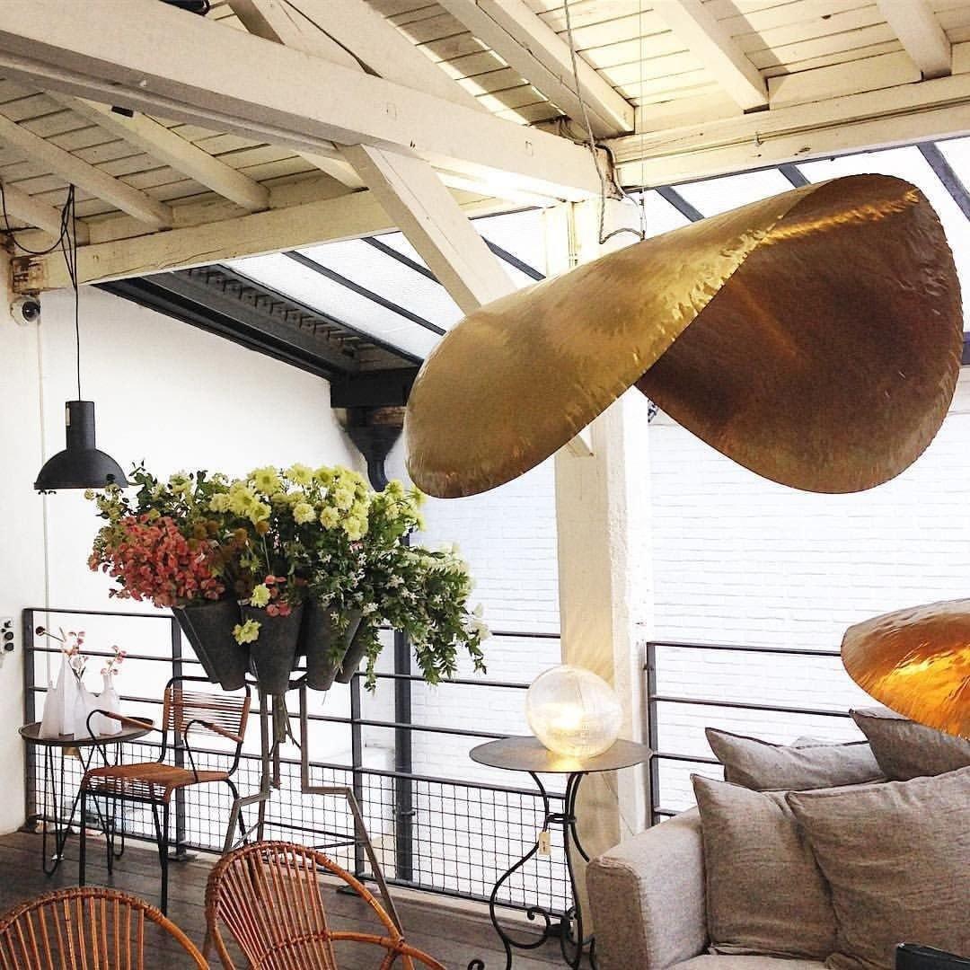 Naniv Brass Shade Hammered Pendant Light