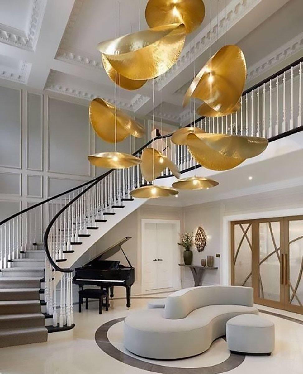 Naniv Brass Shade Hammered Pendant Light