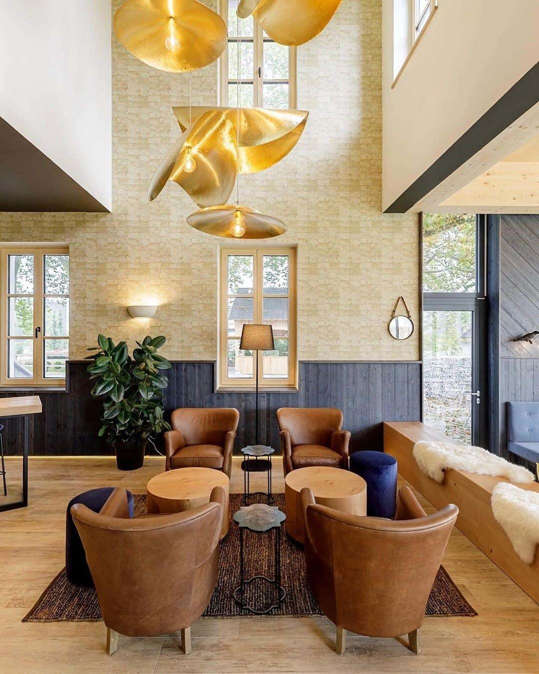 Naniv Brass Shade Hammered Pendant Light