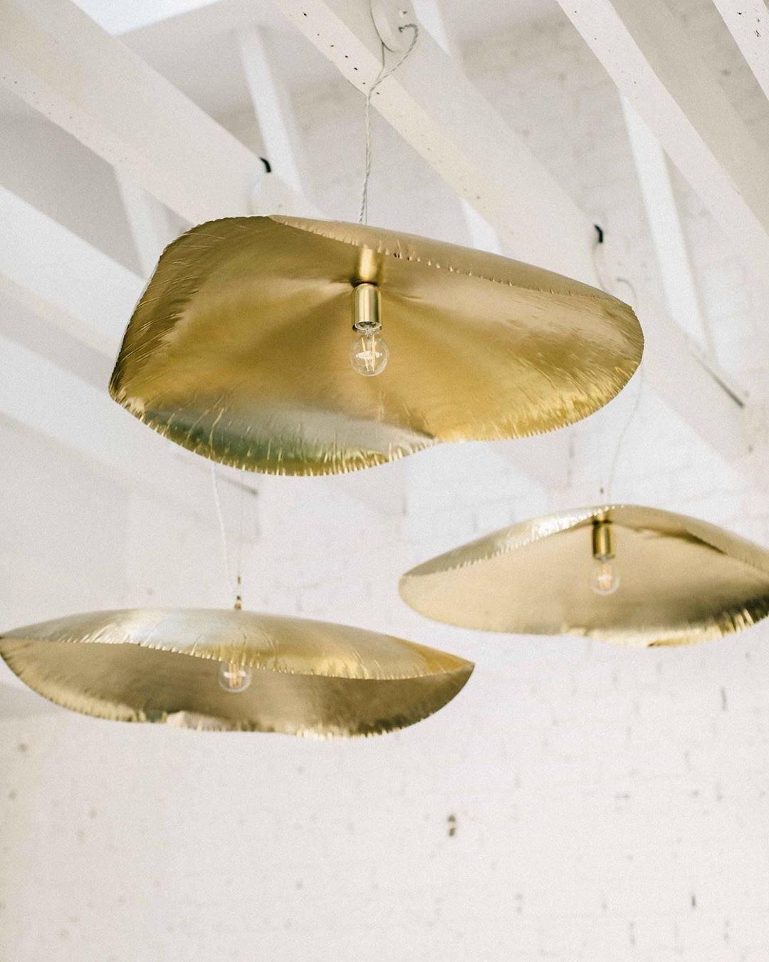 Naniv Brass Shade Hammered Pendant Light
