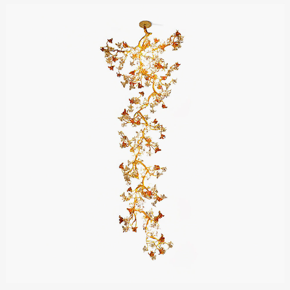 Flora Brass Maple Branch Chandelier