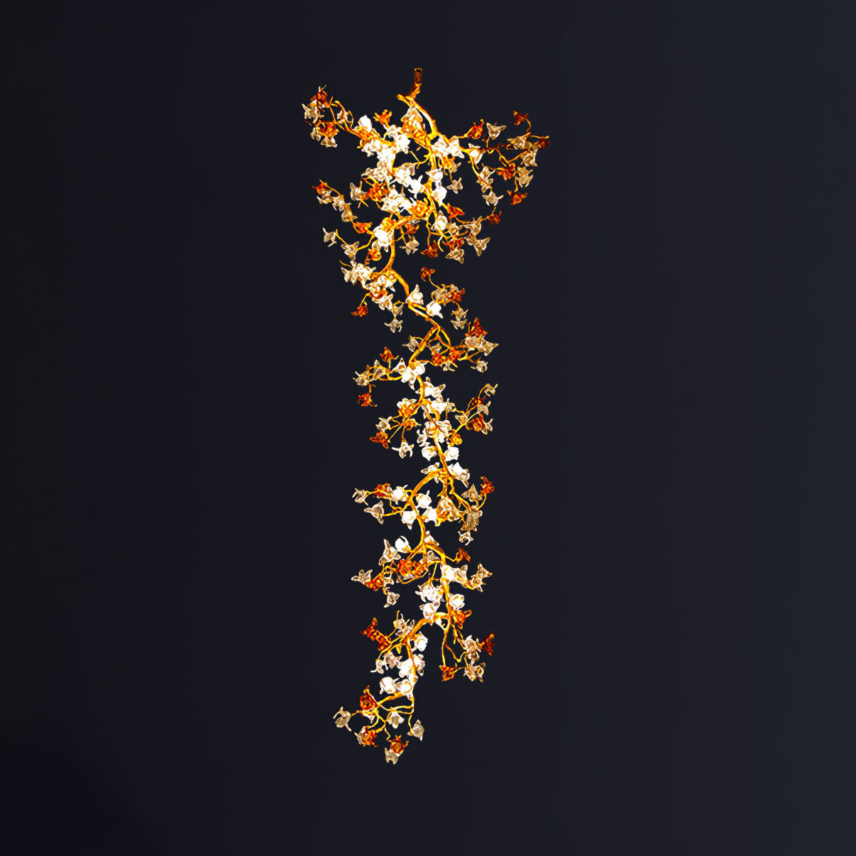 Flora Brass Maple Branch Chandelier