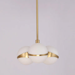Brighton 3 White Gloss Globe Pendant
