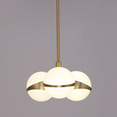 Brighton 3 White Gloss Globe Pendant