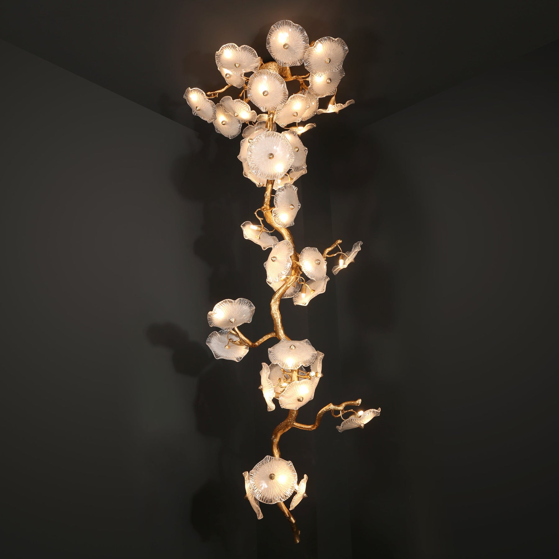 Leaf glass flower Ceiling Chandelier