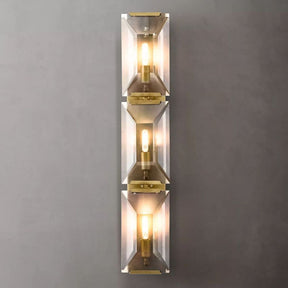 Halou Crystal Triple Sconce 32"H