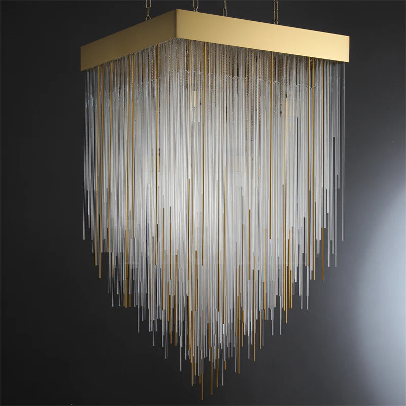 Cascade Square & Rectangular Chandelier D 20'' 30'' 54''