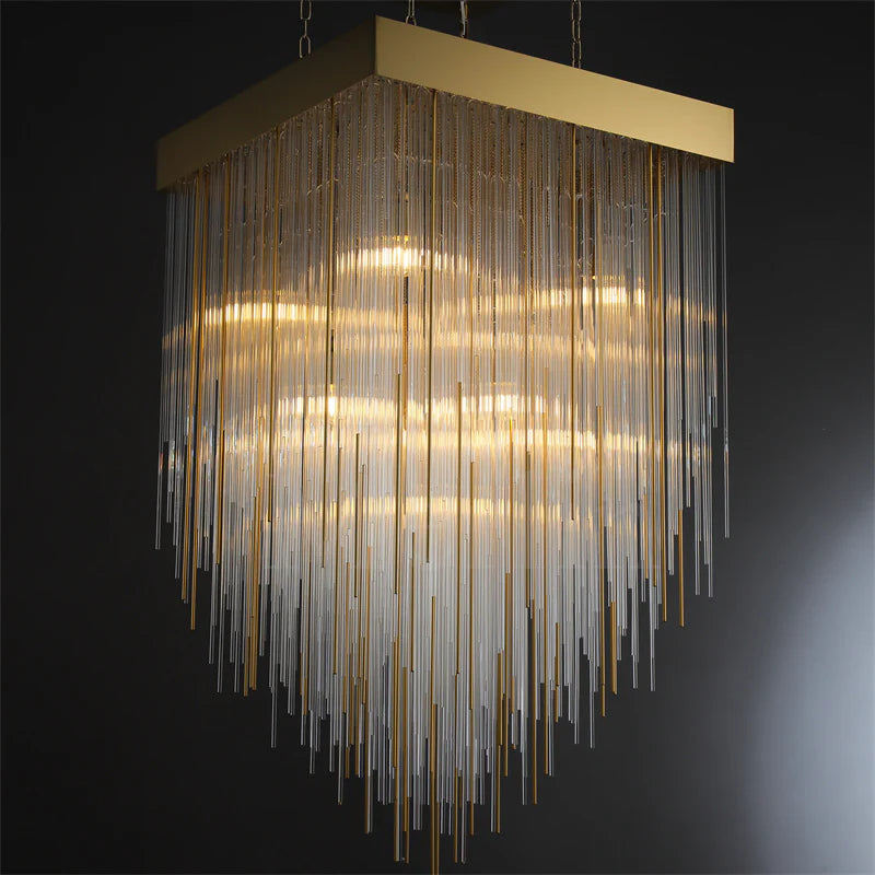 Cascade Square & Rectangular Chandelier D 20'' 30'' 54''