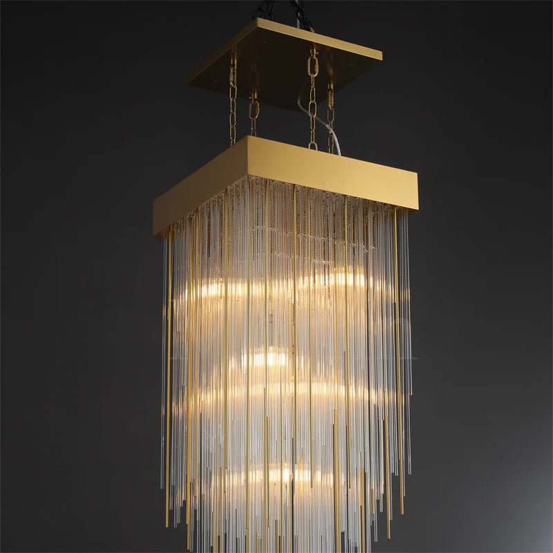 Cascade Square & Rectangular Chandelier D 20'' 30'' 54''