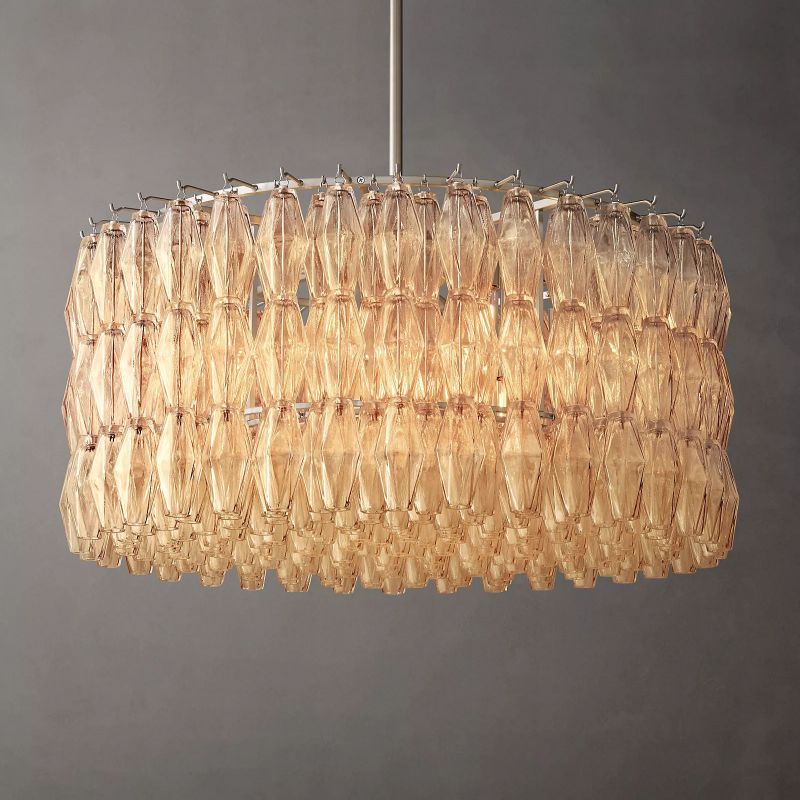 Chara Clear Glass Round Chandelier 37"