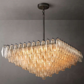 Chara Clear Glass Square Chandelier 32"