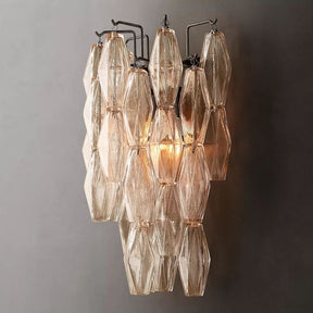 Chara Clear Glass Short Wall Sconce