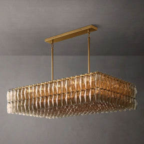 Chara Glass Rectangular Chandelier 54"