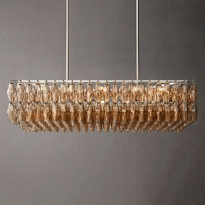 Chara Glass Rectangular Chandelier 54"