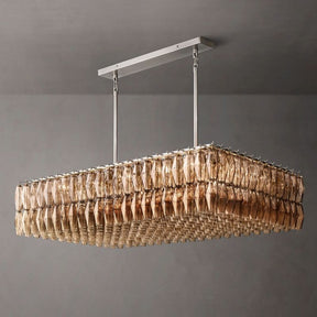 Chara Glass Rectangular Chandelier 54"