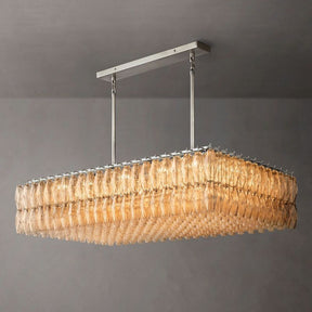 Chara Glass Rectangular Chandelier 54"