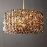 Chara Smoke Glass Round Chandelier 37"