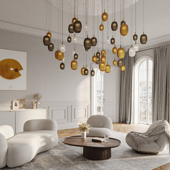 Galaxy Chromatic Gem Drop Spiral  Chandelier