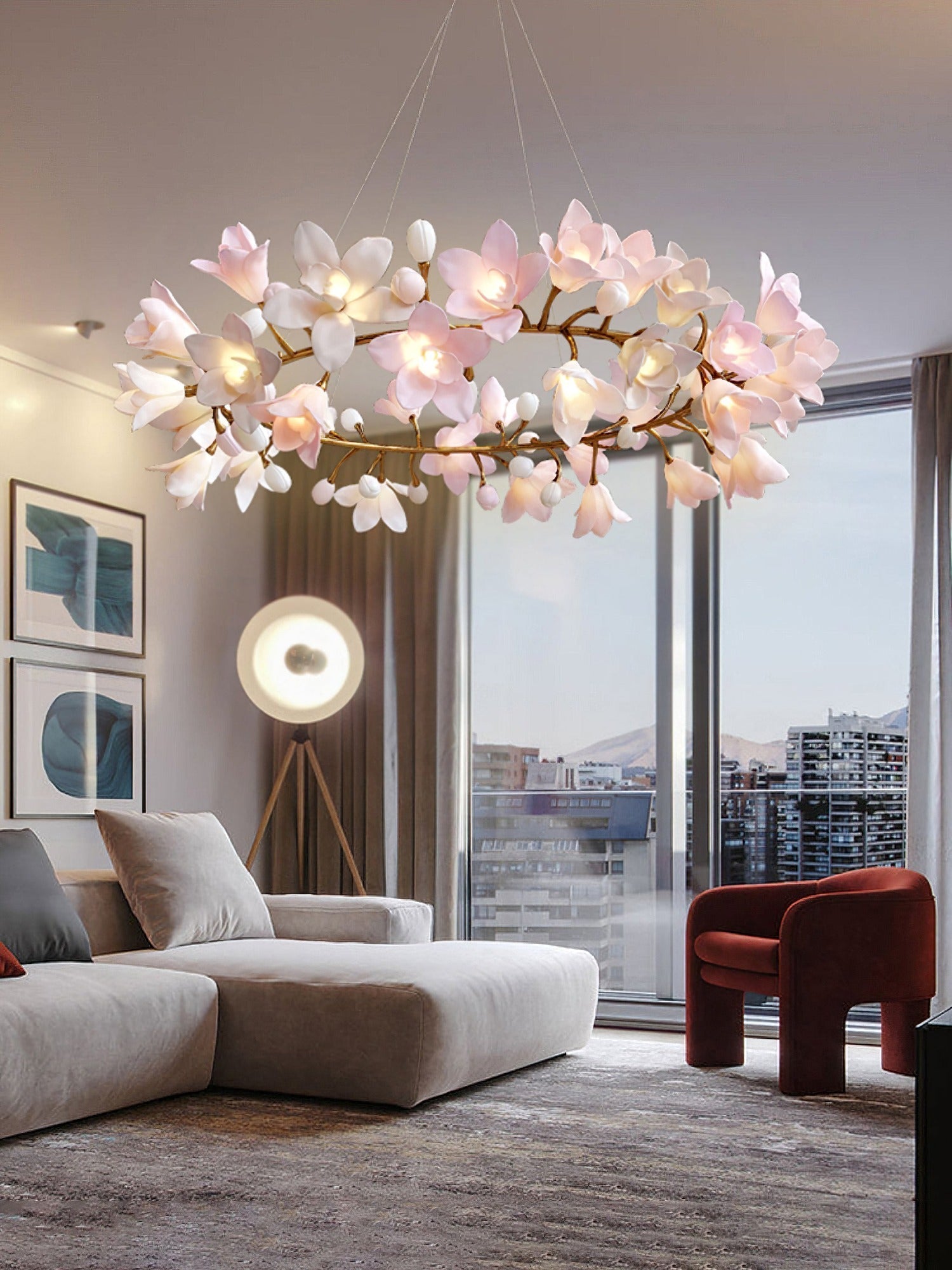 Flora Circular Blossom Chandelier