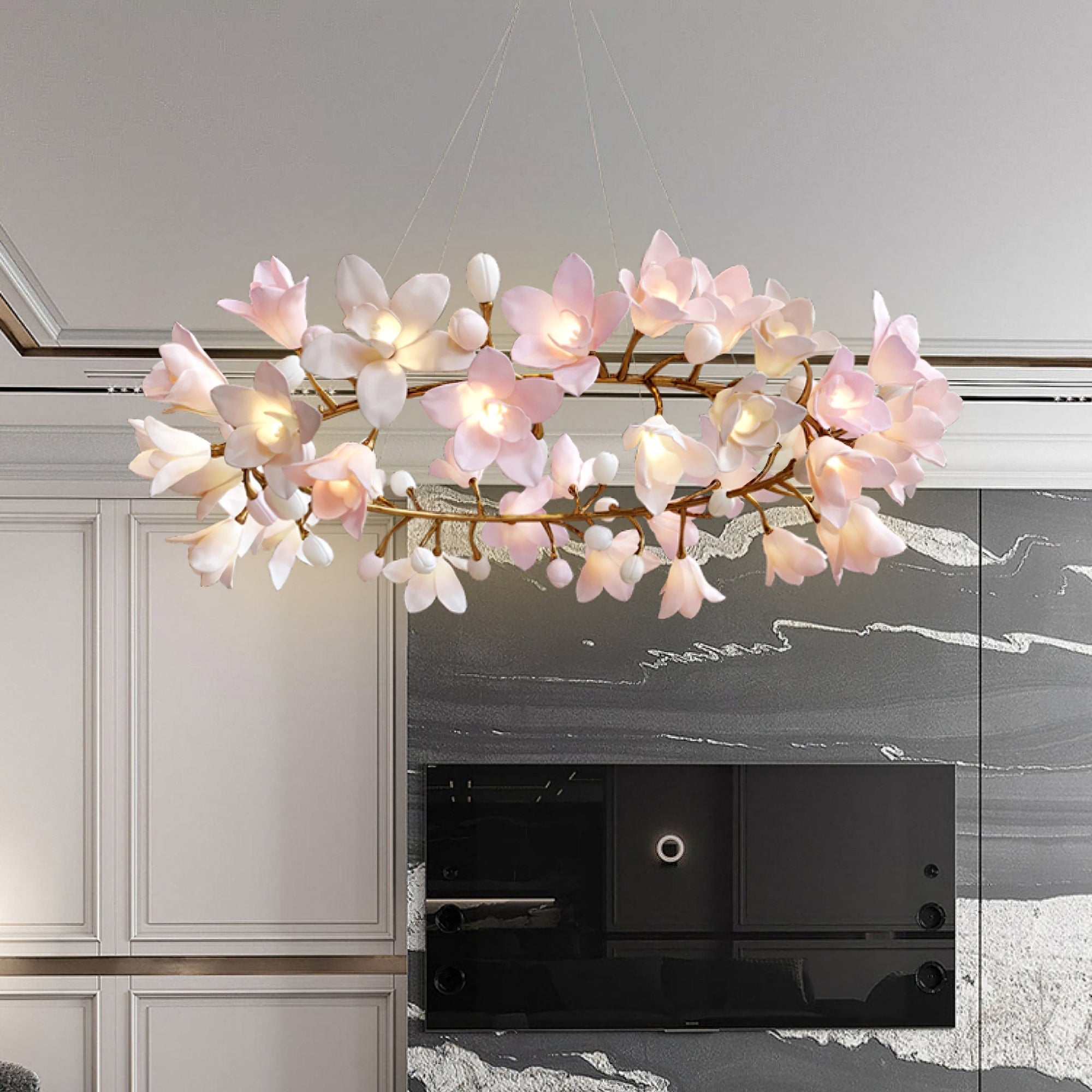 Flora Circular Blossom Chandelier