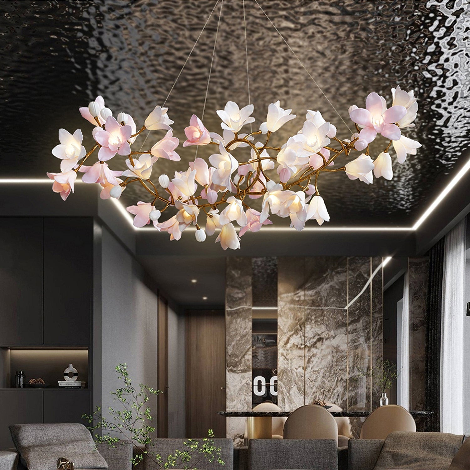 Flora Circular Blossom Chandelier