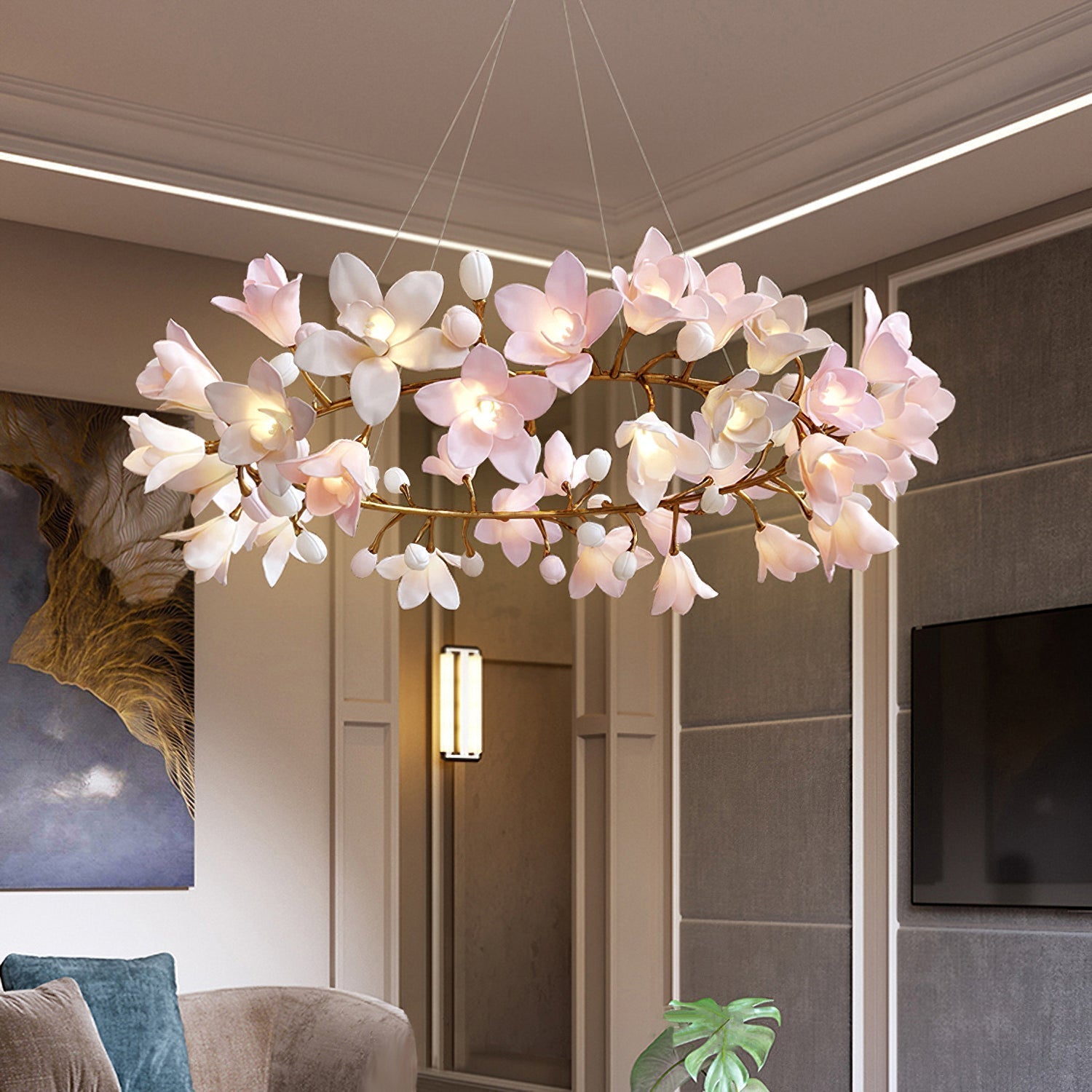 Flora Circular Blossom Chandelier