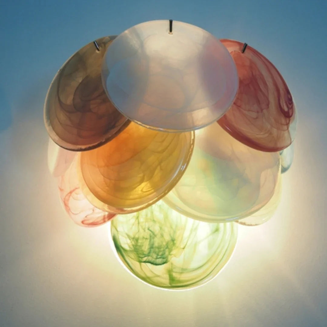 Colorful Murano Disc Wall Lamp 13.4"