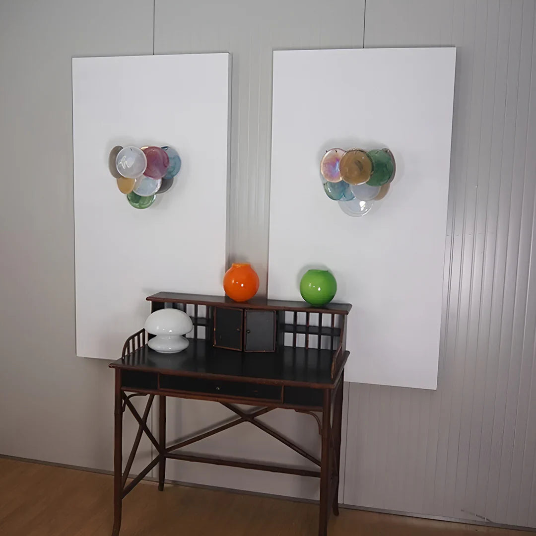 Colorful Murano Disc Wall Lamp 13.4"