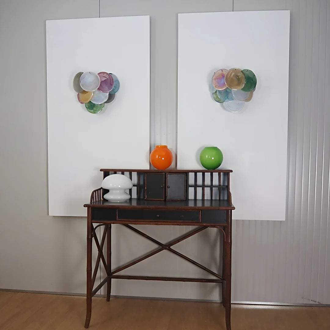 Colorful Murano Disc Wall Lamp 13.4"
