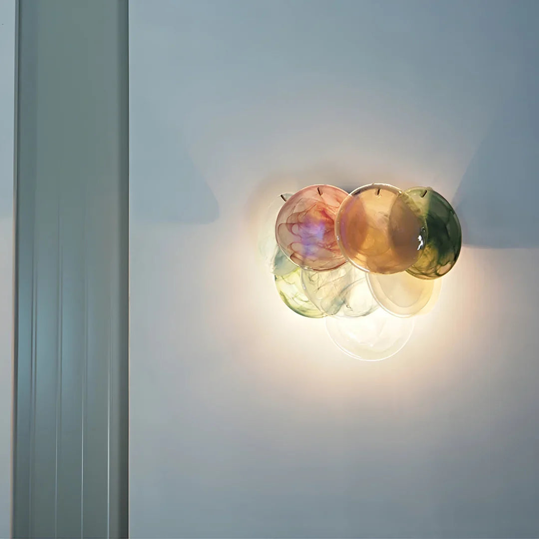 Colorful Murano Disc Wall Lamp 13.4"
