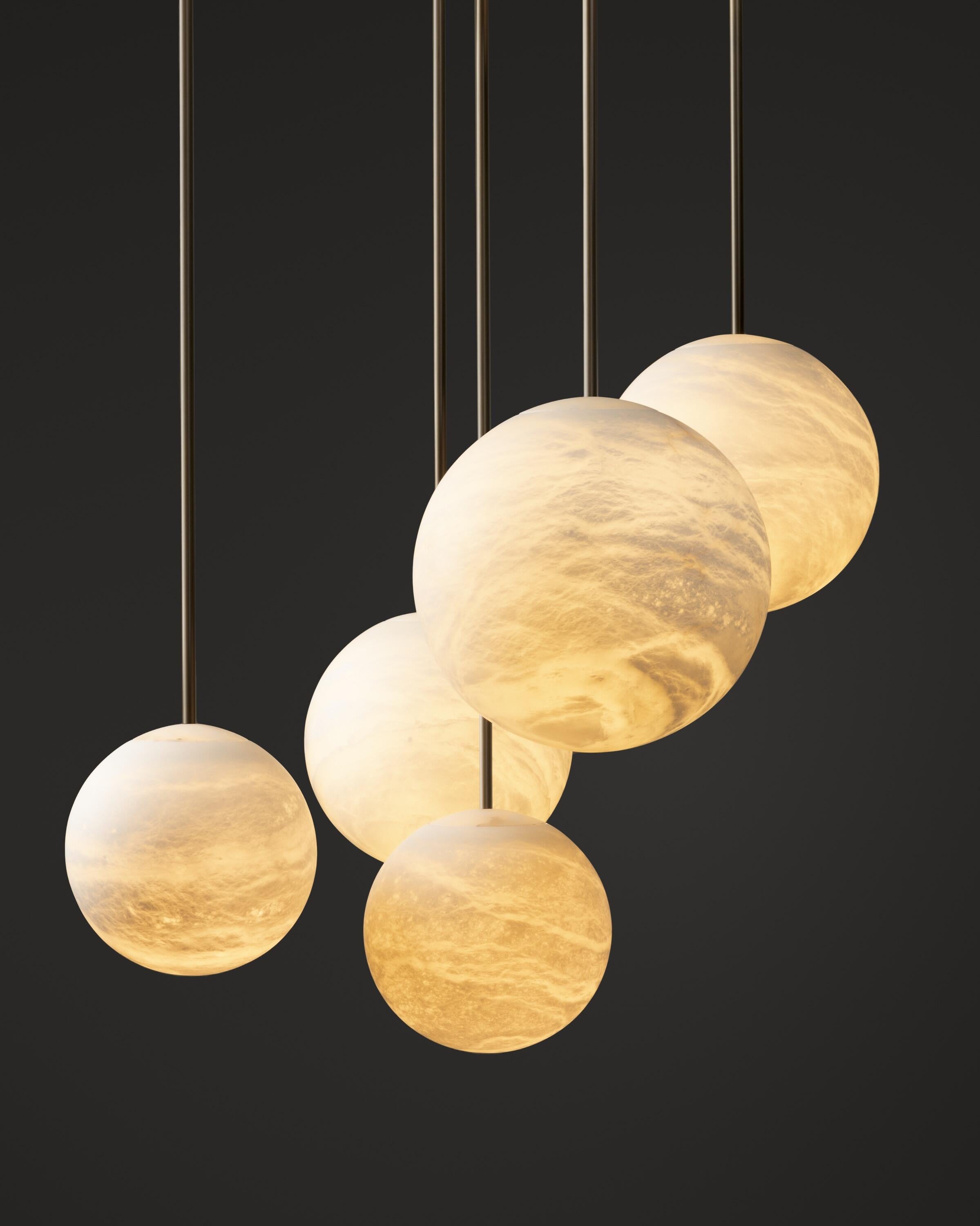 Alabaster Constellation Chandelier, Multi Pendant Light