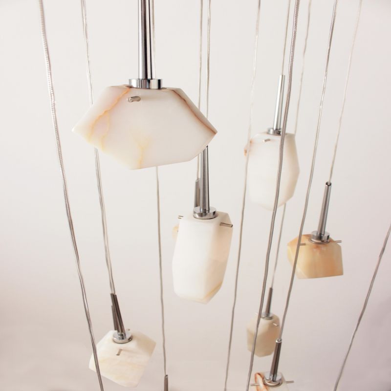 Phlisia Irregular Contemporary Alabaster Pendant Light