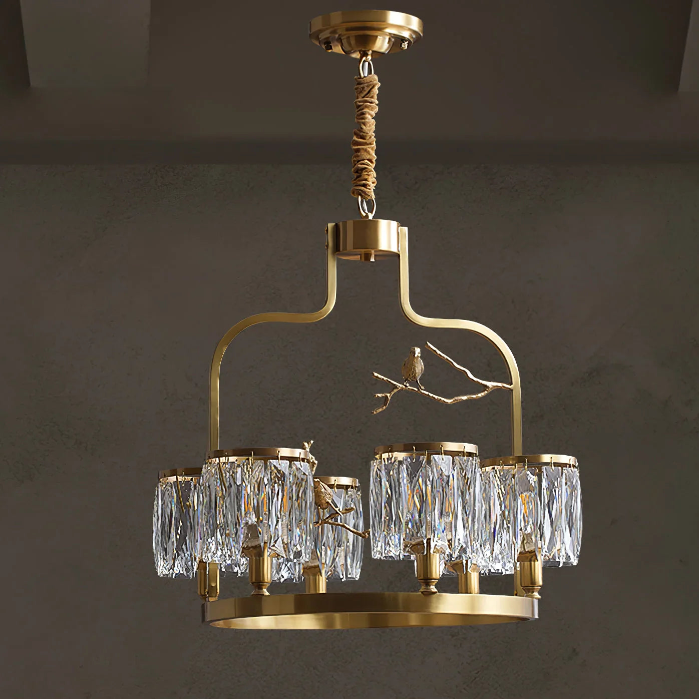 Birdy Crystal Bird Chandelier