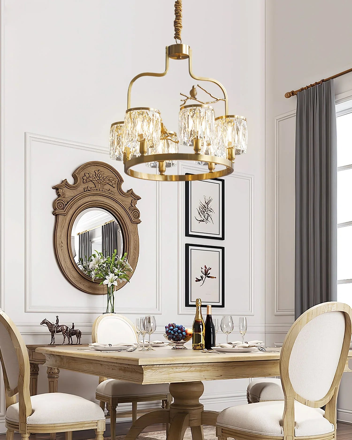 Birdy Crystal Bird Chandelier