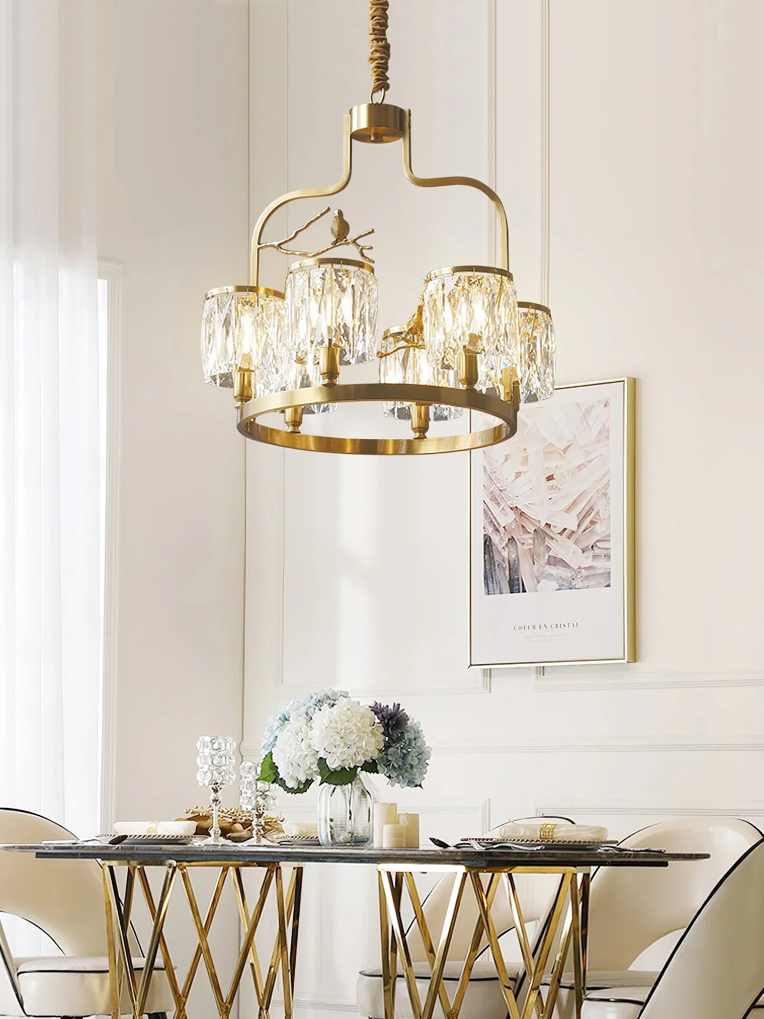 Birdy Crystal Bird Chandelier